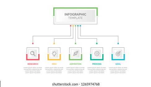 Business infographic. Infographic elements template. Vector illustration. Abstract elements of graph. Modern. Diagram with steps, options, parts or process. Creative concept for infographic. - Vector