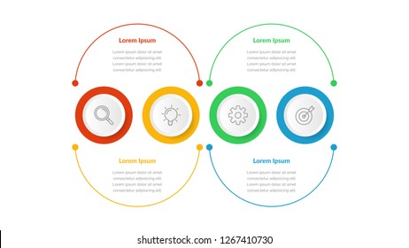 Business infographic. Infographic elements template. Vector illustration. Abstract elements of graph. Modern. Diagram with steps, options, parts or process. Creative concept for infographic. - Vector