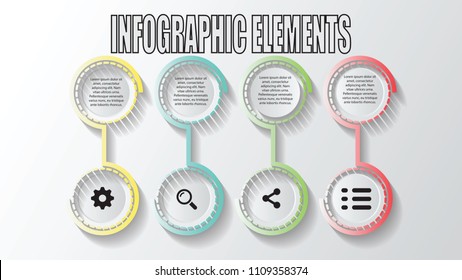 Business infographic elements vector