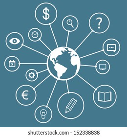 Business infographic flat design. Vector illustration
