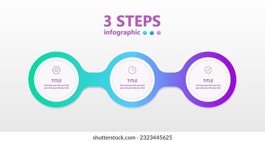 Business infographic in the form of a timeline of 3 steps. 3 D.Vector illustration.