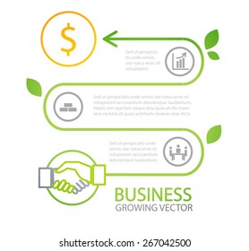 Business infographic. Growing. Vector illustration