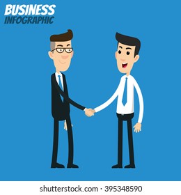 Business infographic - Handshake
