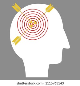 Business infographic of human mind. Intellectual concept vector design