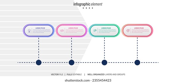 Business Infographic with icon design vector.
