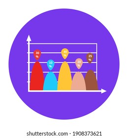 
Business infographic icon in editable style vector 