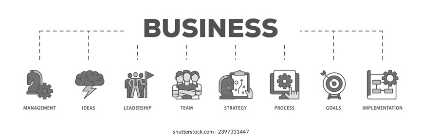 Business to business infographic icon flow process which consists of cooperation, commerce, transaction, sales, marketing, supply chain icon live stroke and easy to edit