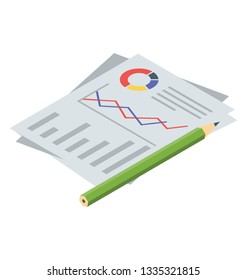 Business infographic icon in isometric vector 