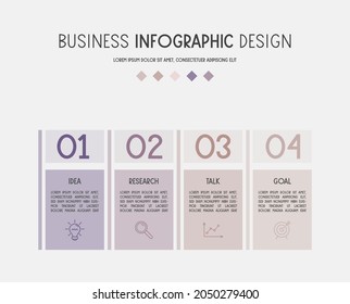 Business infographic with icons. Concept of a diagram. Vector