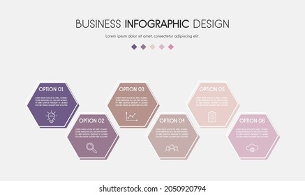 Business infographic with icons. Concept of a diagram. Vector