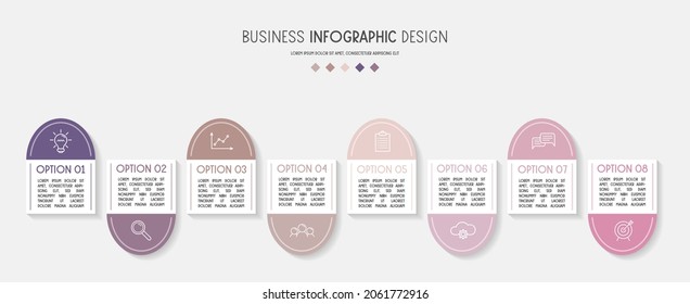 Business infographic with icons. Concept of a diagram. Vector