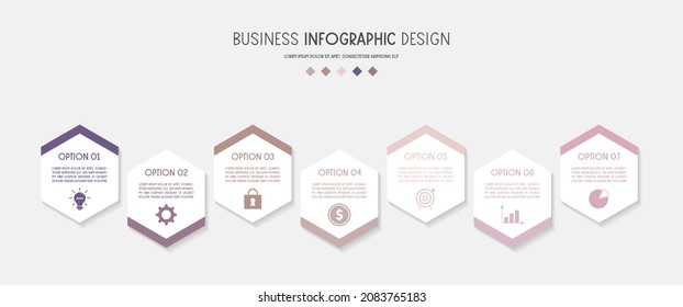 Business infographic with icons. Concept of a diagram. Vector