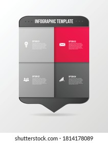 Business infographic with icons. Flowchart. Vector