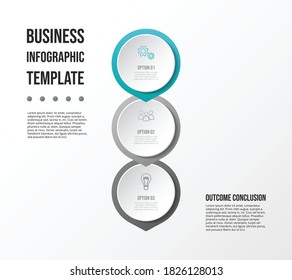 Business infographic with icons. Flowchart. Vector