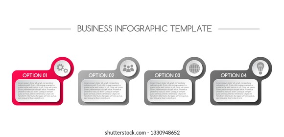 Business infographic with icons. Vector