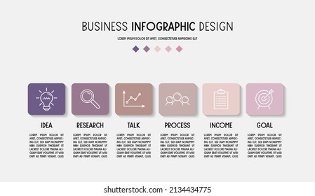 Business infographic with icons. Vector