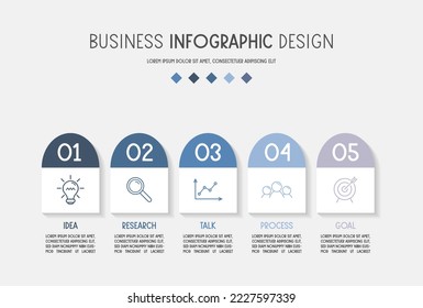 Business infographic with icons. Vector