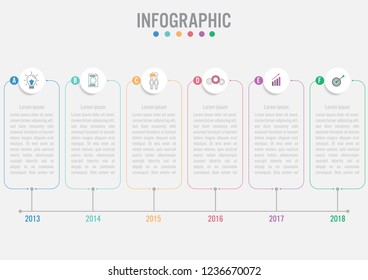 Business infographic labels template with options.Creative concept for infographic.