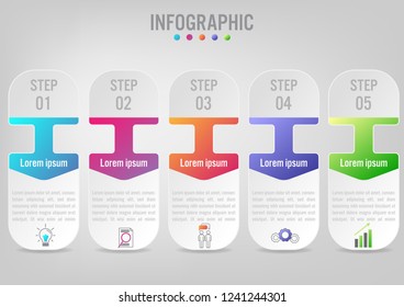 Business infographic labels template with options.Creative concept for infographic.