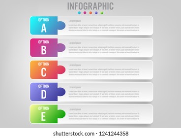 Business infographic labels template with options.Creative concept for infographic.
