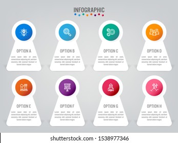 Business infographic labels template with options.Creative concept for infographic.
