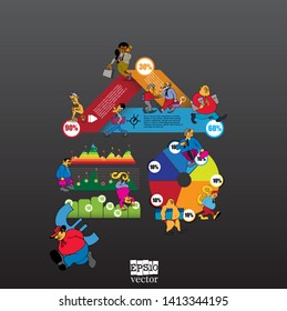 Business infographic layout. Design colorful presentation templates