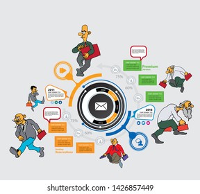 Business infographic layout. Design colorful presentation templates
