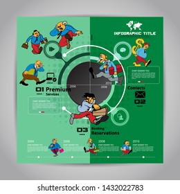 Business infographic layout. Design colorful presentation templates