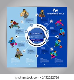 Business infographic layout. Design colorful presentation templates