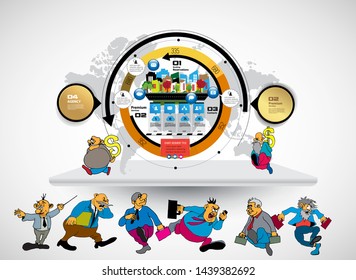 Business infographic layout. Design colorful presentation templates