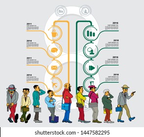 Business infographic layout. Design colorful presentation templates