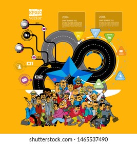 Business infographic layout. Design colorful presentation templates