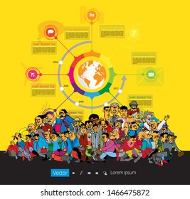 Business infographic layout. Design colorful presentation templates