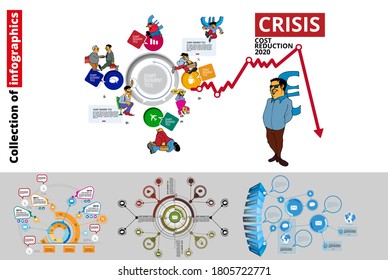 Layout de infográfico comercial. Criar modelos de apresentação coloridos