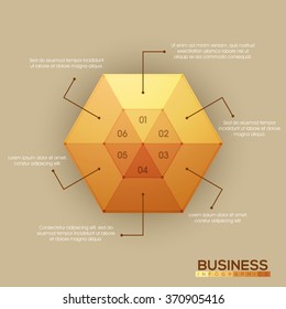 Business Infographic layout with glossy element.