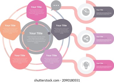 Business infographic line process pastel colors beige template design options or steps. Vector illustration risk management concept. Creative template for business presentation.
Abstract website