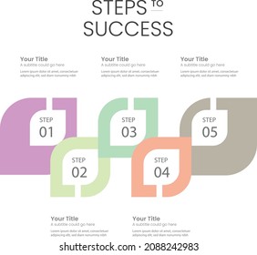 Proceso de línea de infografía empresarial con opciones o pasos de diseño de plantilla cuadrada. Concepto de gestión de riesgos de ilustraciones abstractas de vectores. Color de la luz de color Pastel Plantilla creativa para presentación.
