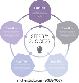 Business infographic line process with square template design options or steps. Vector illustration risk management concept. Pink creative template for presentation.
Abstract graph elements