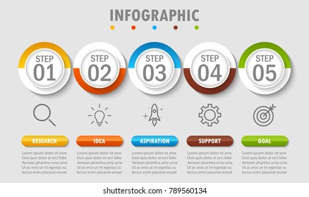 Business infographic modern  data visualization 