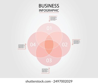 Business Infographic modern design template for banners and infographics for 4 gradient circle step