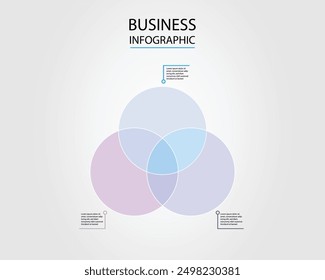 Business Infographic modern design template for banners and infographics for 3 gradient circle step