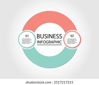 Business Infográfico modelo de design moderno para banners e infográficos para passo de círculo 2 