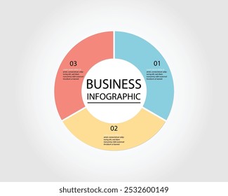 Business Infográfico modelo de design moderno para banners e infográficos para passo de 3 círculos 