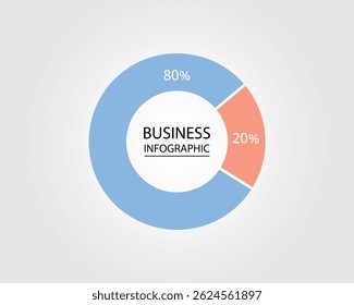 Business Infographic modern design template for banners and infographics for 80% and 20% circle