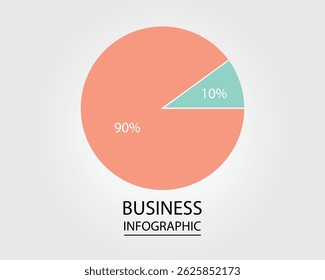 Business Infográfico modelo de design moderno para banners e infográficos para 90% e 10% círculo