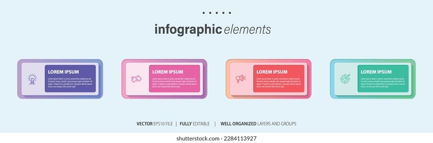 Business Infographic with modern design vector.
