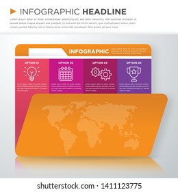 business infographic with modern style design 