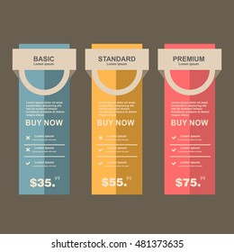 Business infographic, number paper, cut template