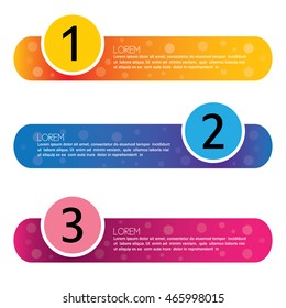 business infographic numbered banners - vector graphic collection set