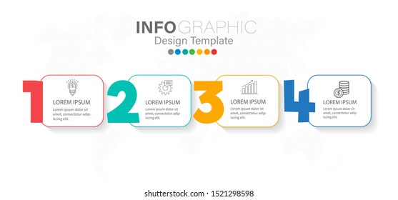 Infografía empresarial con opciones, flechas. Elementos lineales vectoriales para la presentación.